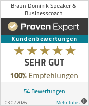 Erfahrungen & Bewertungen zu Braun Dominik Speaker & Businesscoach