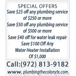 Plumbing The Colony TX