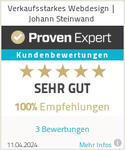 Erfahrungen & Bewertungen zu Verkaufsstarkes Webdesign | Johann Steinwand