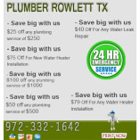 Plumber Rowlett TX
