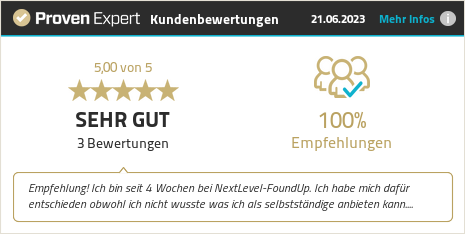 Kundenbewertungen & Erfahrungen zu NextLevel-FoundUp. Mehr Infos anzeigen.