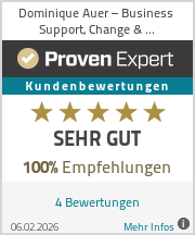 Erfahrungen & Bewertungen zu Dominique Auer – Business Support, Change & Digitalisierung