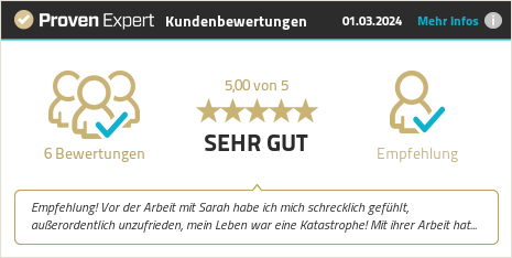 Kundenbewertungen & Erfahrungen zu Sarah Bentzen. Mehr Infos anzeigen.