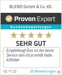 Erfahrungen & Bewertungen zu BLEND GmbH & Co. KG