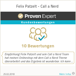 Erfahrungen & Bewertungen zu Felix Patzelt - Call a Nerd