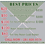 Plumber Clear Lake Shores TX