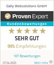 Erfahrungen & Bewertungen zu Gally Websolutions GmbH