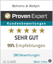 Bewertungen und Erfahrungen für Behrens & Wetjen
