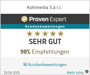 Erfahrungen & Bewertungen zu Kohrmedia S.à r.l.