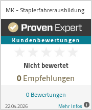 Erfahrungen & Bewertungen zu MK - Staplerfahrerausbildung