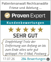 Erfahrungen & Bewertungen zu Patientenanwalt Rechtsanwälte Friese und Adelung Partnerschaft mbB