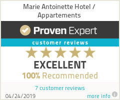 Ratings & reviews for Marie Antoinette Hotel / Appartements