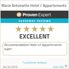Ratings & reviews for Marie Antoinette Hotel / Appartements