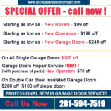 Springs Garage Door Repair in Pearland