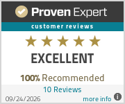 ProvenExpert-Bewertungssiegel für Chris Spieler mit Sternen und öffentlichen Bewertungen