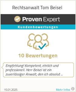 Erfahrungen & Bewertungen zu Rechtsanwalt Tom Beisel