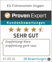 Erfahrungen & Bewertungen zu EU Führerschein Ungarn