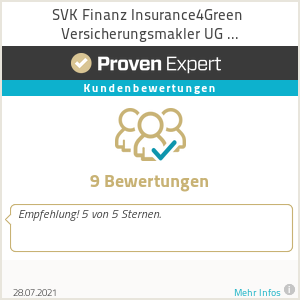 Erfahrungen & Bewertungen zu SVK Finanz Insurance4Green Versicherungsmakler UG (haftungsbeschrÃ¤nkt)
