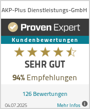 Erfahrungen & Bewertungen zu AKP-Plus Dienstleistungs-GmbH