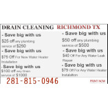 Drain Cleaning Richmond TX