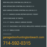 Garage Door Huntington Beach CA