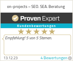 Erfahrungen & Bewertungen zu on-projects – SEO. SEA. Beratung