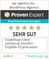 Erfahrungen & Bewertungen zu wp-agentur.de - WordPress-Agentur