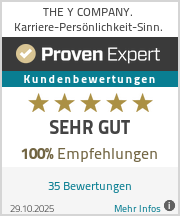 Erfahrungen & Bewertungen zu THE Y COMPANY.
Karriere-Persönlichkeit-Sinn.