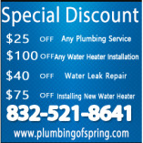 Plumbing of spring TX