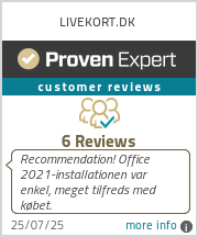 Ratings & reviews for LIVEKORT.DK