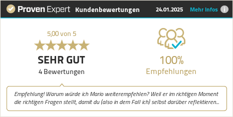 Kundenbewertungen & Erfahrungen zu Mario Volkmann Lifecoach. Mehr Infos anzeigen.