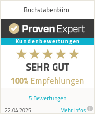 Erfahrungen & Bewertungen zu Buchstabenbüro