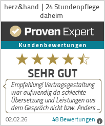 Erfahrungen & Bewertungen zu herz&hand | 24 Stundenpflege daheim