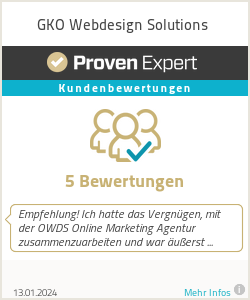 Erfahrungen & Bewertungen zu GKO Webdesign Solutions