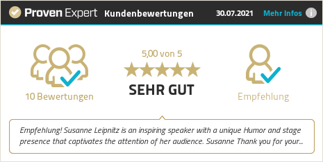 Kundenbewertungen & Erfahrungen zu Susanne Leipnitz. Mehr Infos anzeigen.