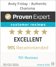 Ratings & reviews for Andy Friday - Authentic Charisma