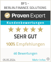 Erfahrungen & Bewertungen zu BFS - BERLIN.FINANCE.SOLUTIONS