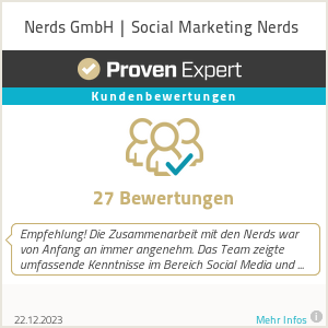 Erfahrungen & Bewertungen zu Nerds GmbH & Co. KG | Social Marketing Nerds