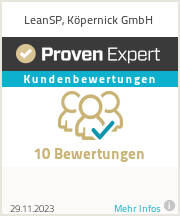 Experience with & ratings for LeanSP, Köpernick GmbH