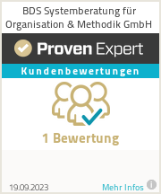 Erfahrungen & Bewertungen zu BDS Systemberatung für Organisation & Methodik GmbH