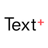 Text plus Konzept logo