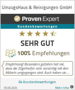 Erfahrungen & Bewertungen zu UmzugsHaus & Reinigungen GmbH