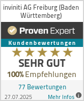 Erfahrungen & Bewertungen zu inviniti AG Freiburg (Baden Württemberg)