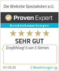 Erfahrungen & Bewertungen zu Die Website Spezialisten e.U.