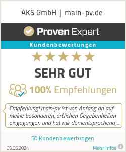 Erfahrungen & Bewertungen zu AKS GmbH | main-pv.de