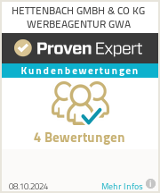 Erfahrungen & Bewertungen zu HETTENBACH GMBH & CO KG WERBEAGENTUR GWA