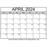 April 2024 Calendar