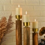 Wooden candle Holders- Moonwit Studio