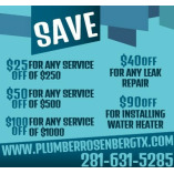 Plumber Rosenberg TX