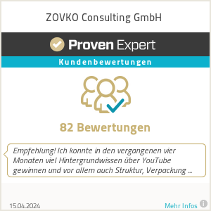 Erfahrungen & Bewertungen zu ZOVKO Consulting GmbH